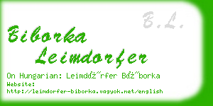 biborka leimdorfer business card